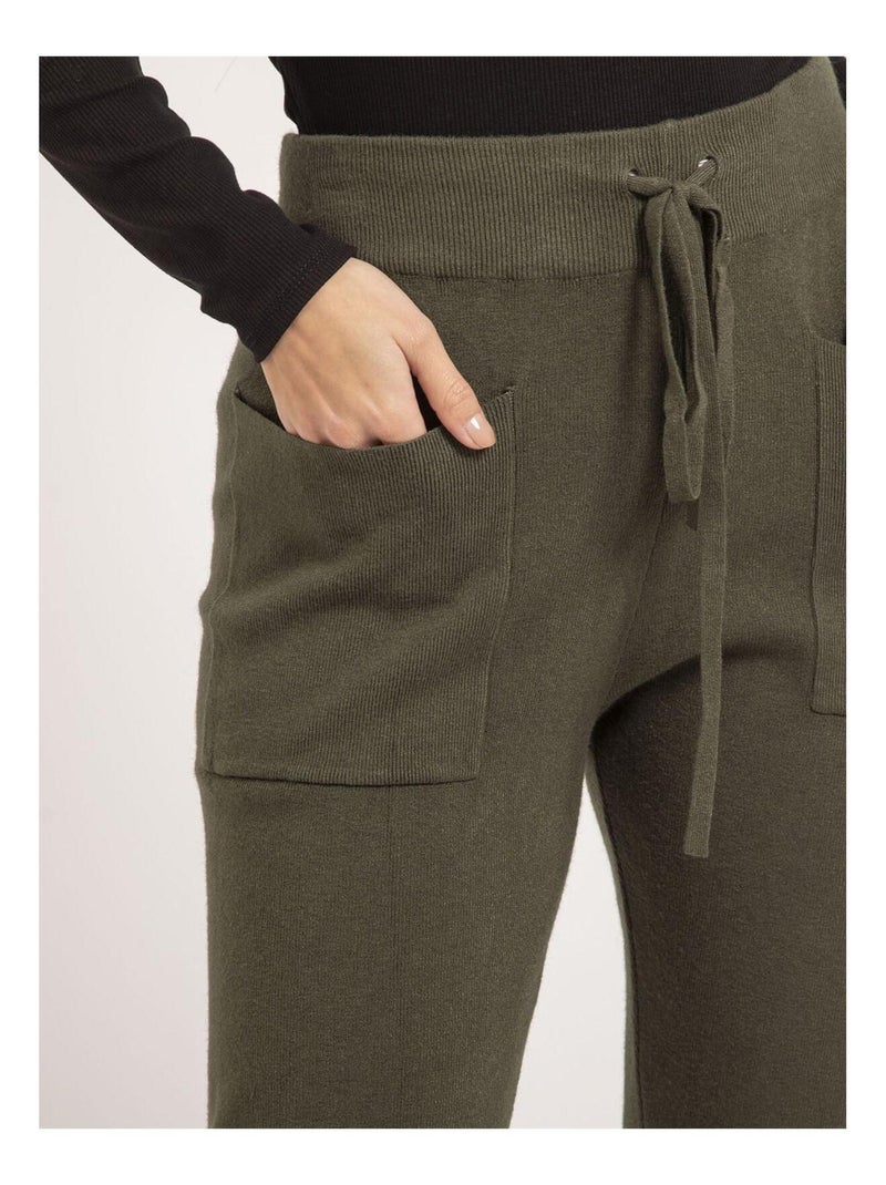 Elsa gebreide joggingbroek Kaki - Kiabi