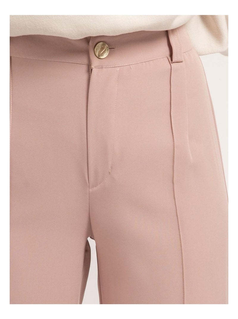 Elsy rechte broek Roze - Kiabi