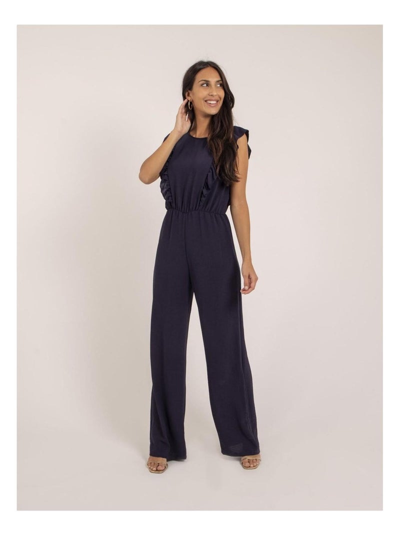 Elvira flowy jumpsuit Marineblauw - Kiabi