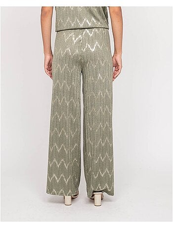 EMANTINE getextureerde soepele broek