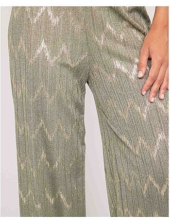 EMANTINE getextureerde soepele broek