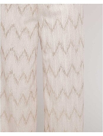 EMANTINE getextureerde soepele broek