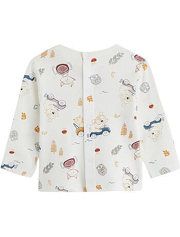 Emile gewatteerde katoenen babyoveralls en t-shirtset