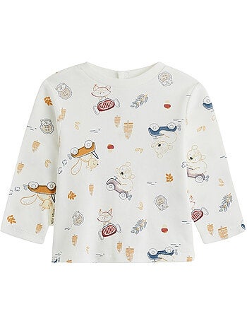 Emile gewatteerde katoenen babyoveralls en t-shirtset