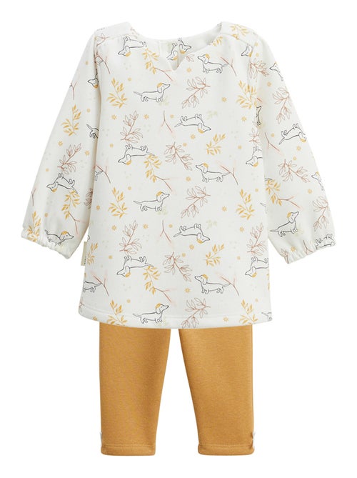Emilie babyjurkje en fleece legging set - Kiabi