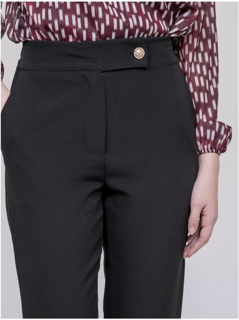 Emilou rechte broek Zwart - Kiabi