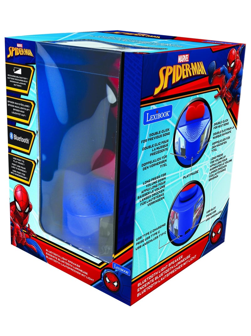 Enceinte bluetooth avec figurine lumineuse de spiderman Bleu - Kiabi