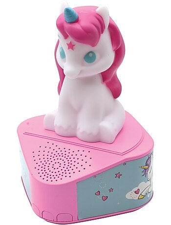 Enceinte bluetooth avec figurine lumineuse licorne