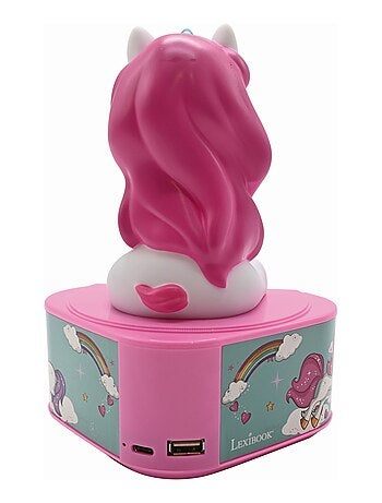 Enceinte bluetooth avec figurine lumineuse licorne