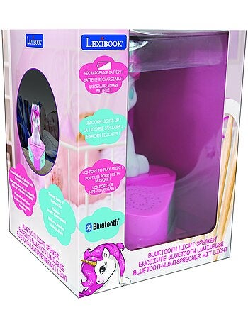 Enceinte bluetooth avec figurine lumineuse licorne