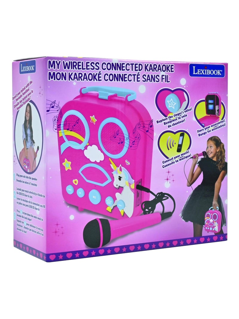 Enceinte bluetooth licorne avec micros Rose - Kiabi
