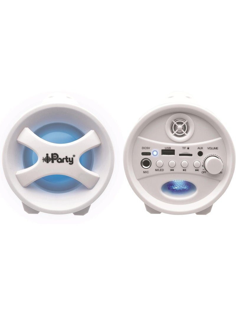 Enceinte bluetooth lumineuse avec micro iparty Blanc - Kiabi