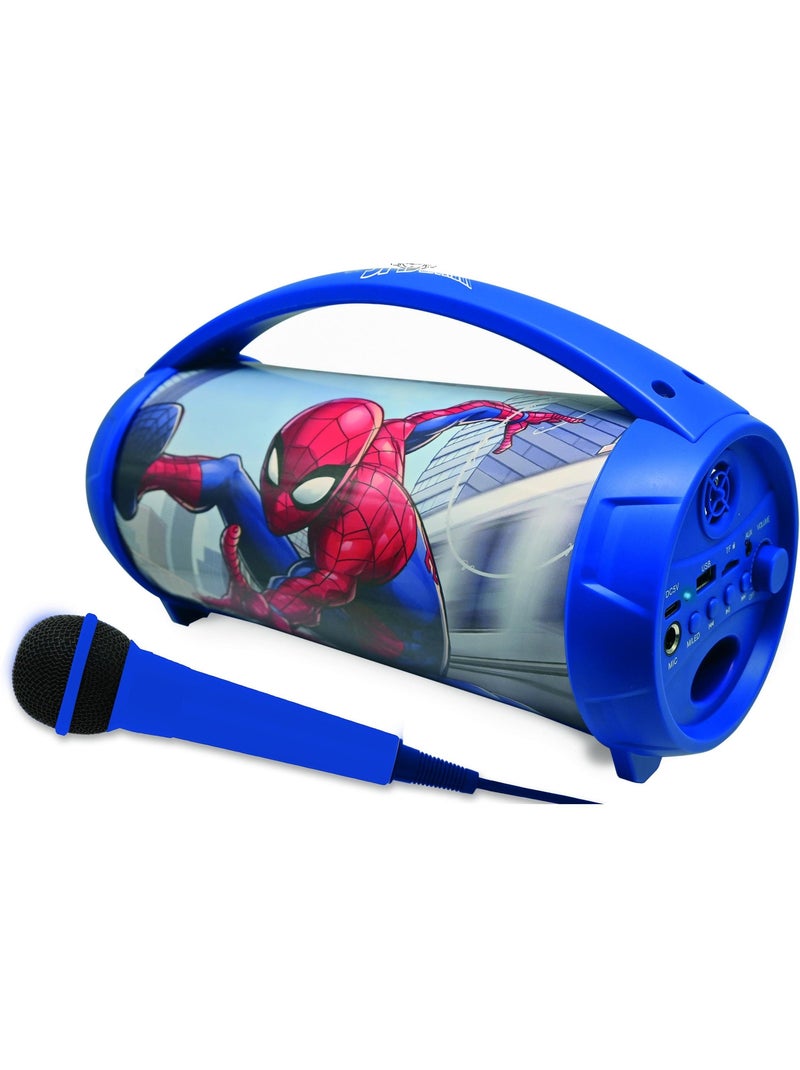 Enceinte bluetooth lumineuse avec micro spider-man Bleu - Kiabi