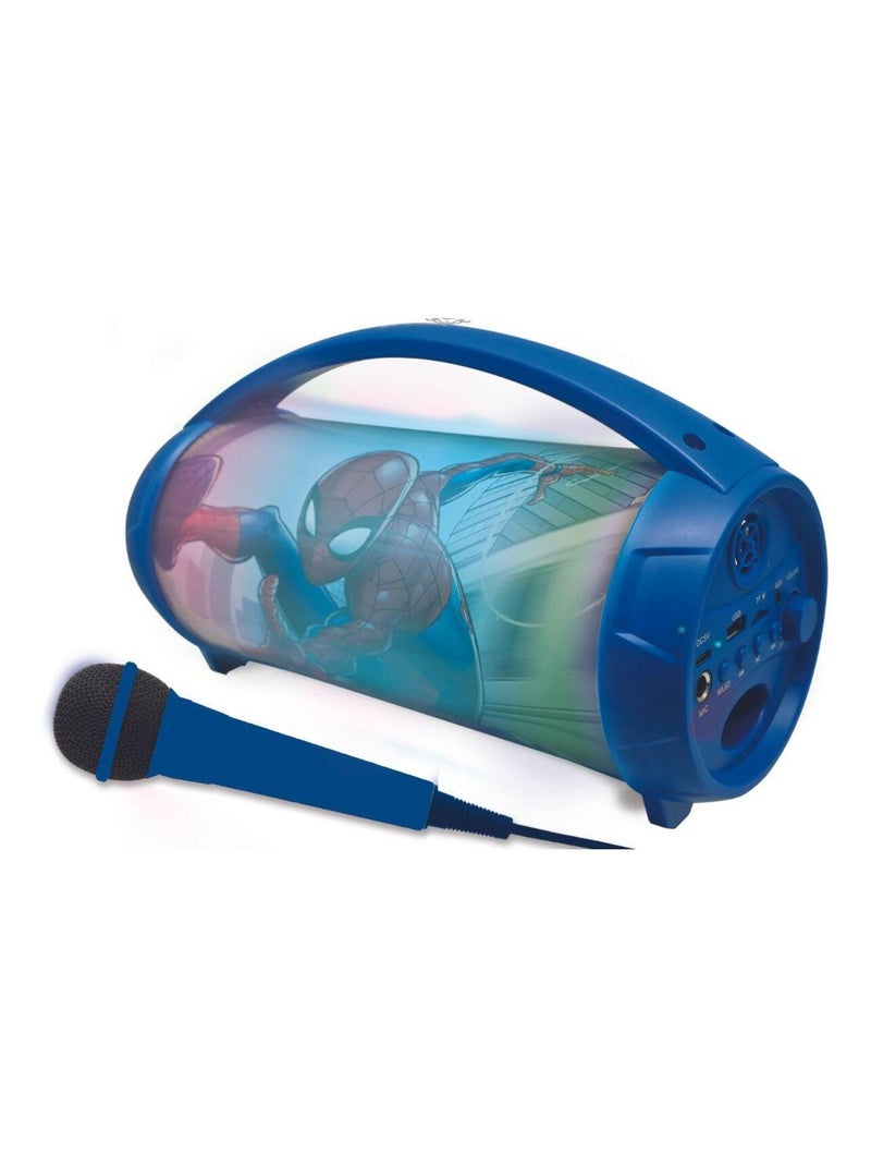 Enceinte bluetooth lumineuse avec micro spider-man Bleu - Kiabi