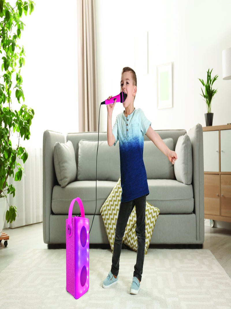 Enceinte bluetooth lumineuse rose avec micro Blanc - Kiabi
