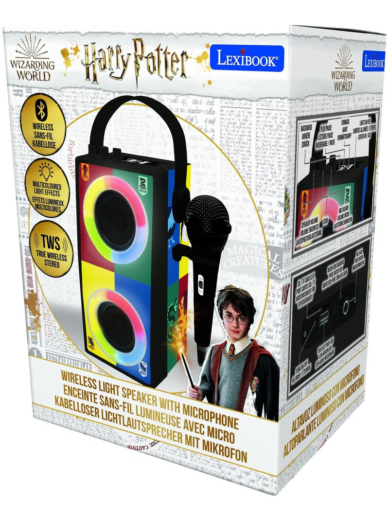 Enceinte bluetooth portable avec micro et effets lumineux harry potter Noir - Kiabi