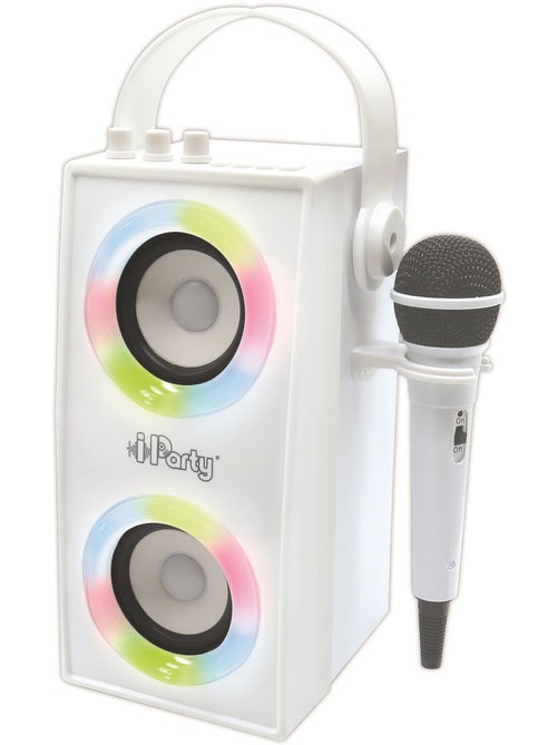 Enceinte bluetooth portable avec micro et effets lumineux iparty - Kiabi Enceinte bluetooth portable avec micro et effets lumineux iparty - Kiabi