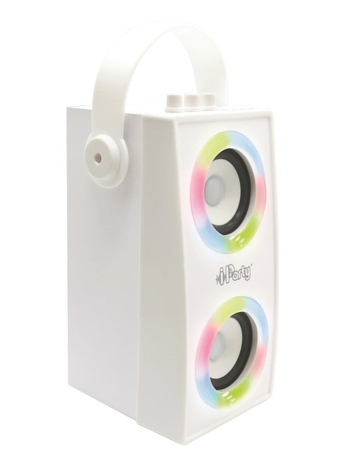 Enceinte bluetooth portable avec micro et effets lumineux iparty - Kiabi Enceinte bluetooth portable avec micro et effets lumineux iparty - Kiabi
