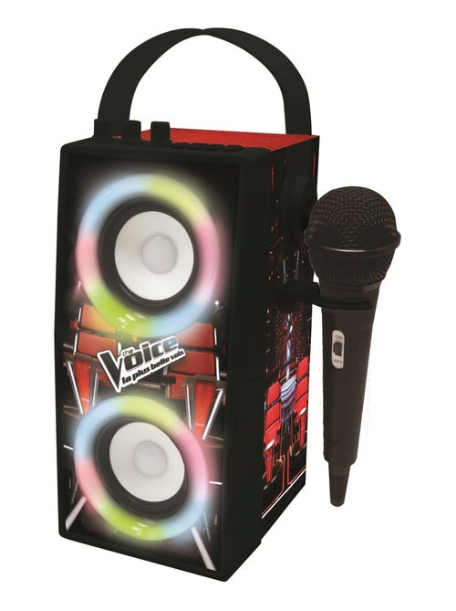 Enceinte bluetooth portable avec micro et effets lumineux the voice - Kiabi Enceinte bluetooth portable avec micro et effets lumineux the voice - Kiabi