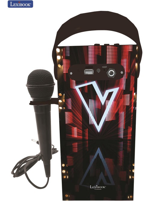 Enceinte bluetooth portable avec micro et effets lumineux the voice - Kiabi Enceinte bluetooth portable avec micro et effets lumineux the voice - Kiabi