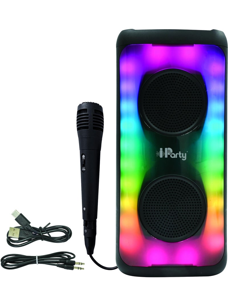 Enceinte grande taille bluetooth® lumineuse effet flammes multicolores avec micro Noir - Kiabi
