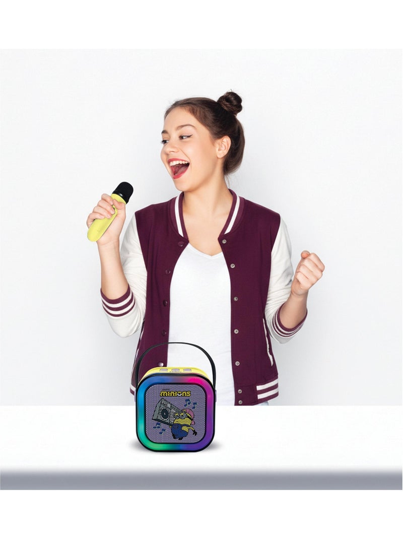 Enceinte karaoké portable minions avec un microphone sans fil Jaune - Kiabi