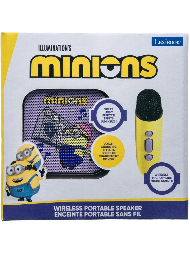 Enceinte karaoké portable minions avec un microphone sans fil Jaune - Kiabi