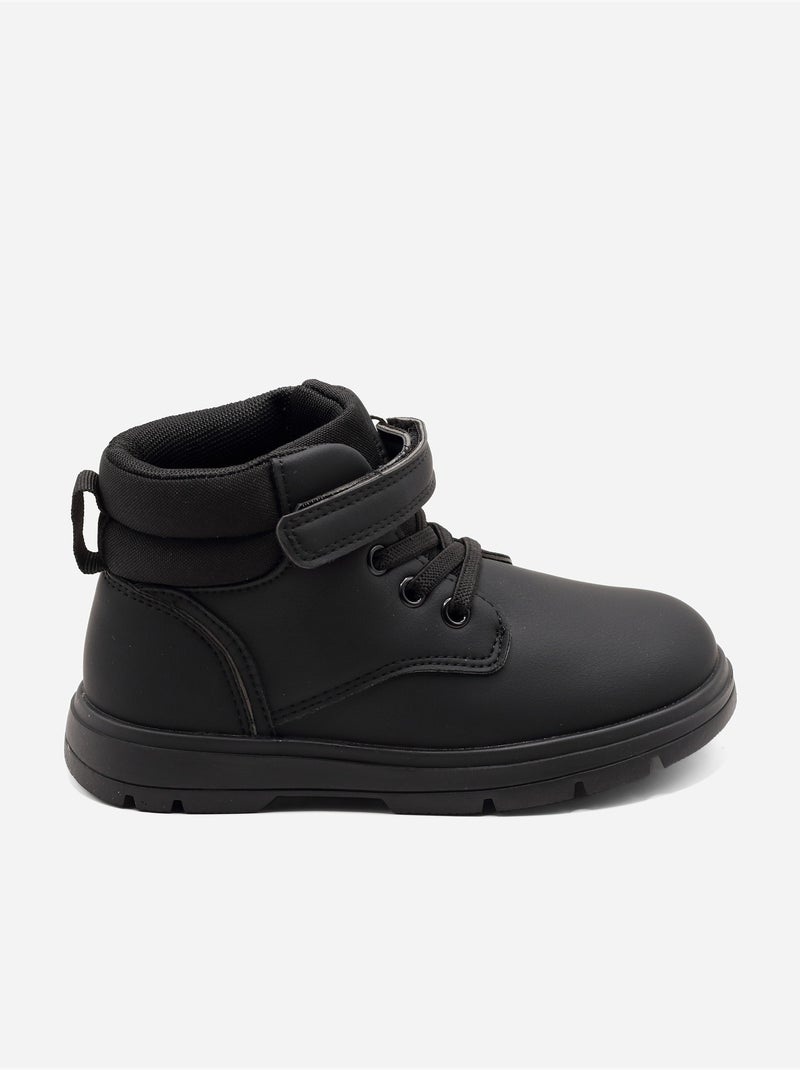 Enkelhoge schoenen met klittenbandsluiting Zwart - Kiabi