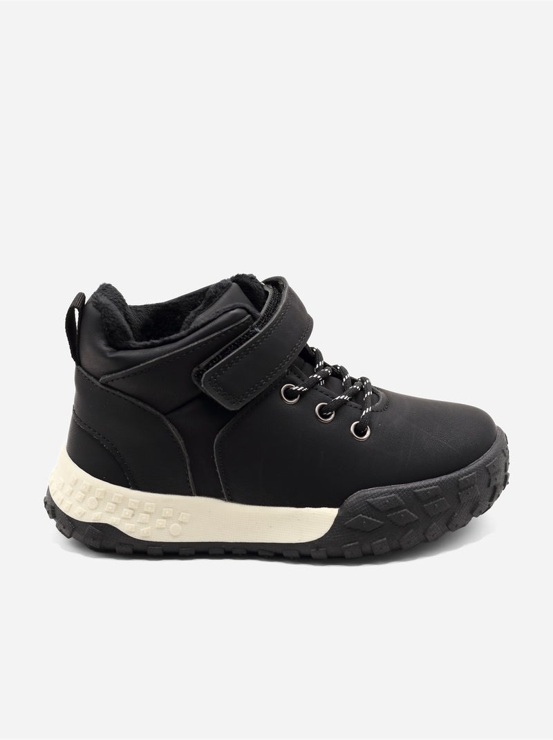 Enkelhoge schoenen met klittenbandsluiting Zwart - Kiabi