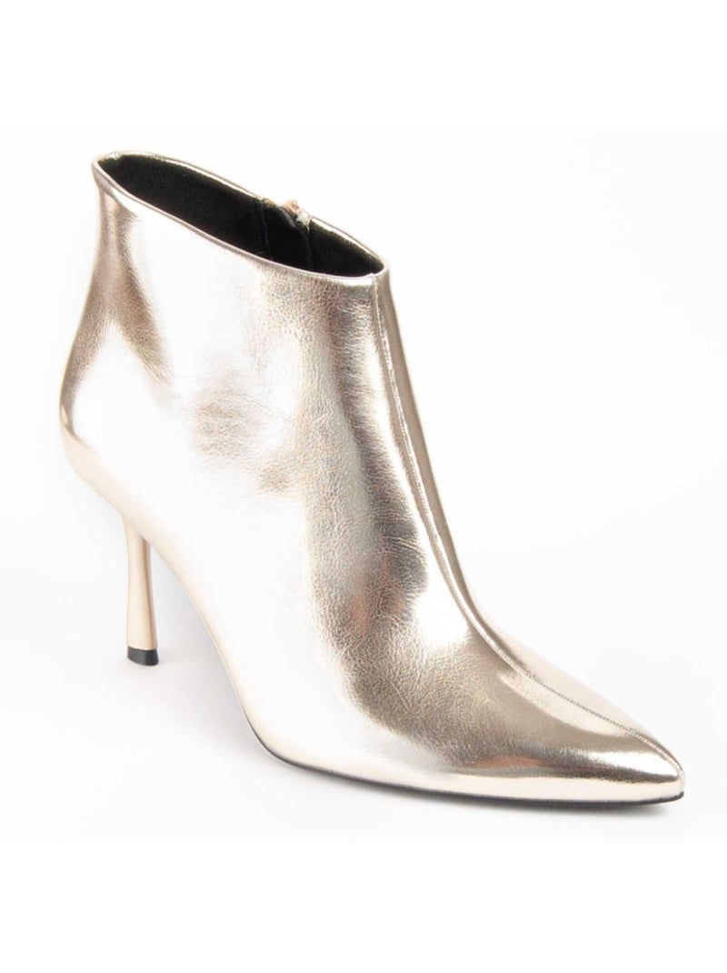 Enkellaars Met Hak Synthetisch Materiaal Montevita Goud/Goudkleurig - Kiabi