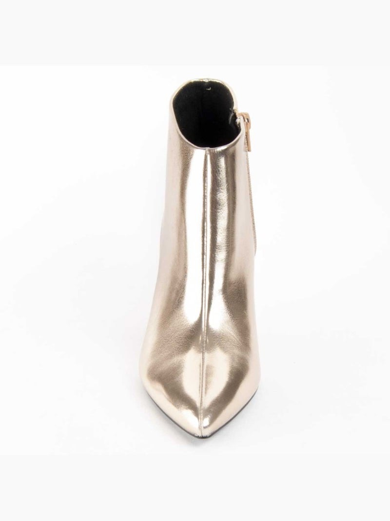 Enkellaars Met Hak Synthetisch Materiaal Montevita Goud/Goudkleurig - Kiabi