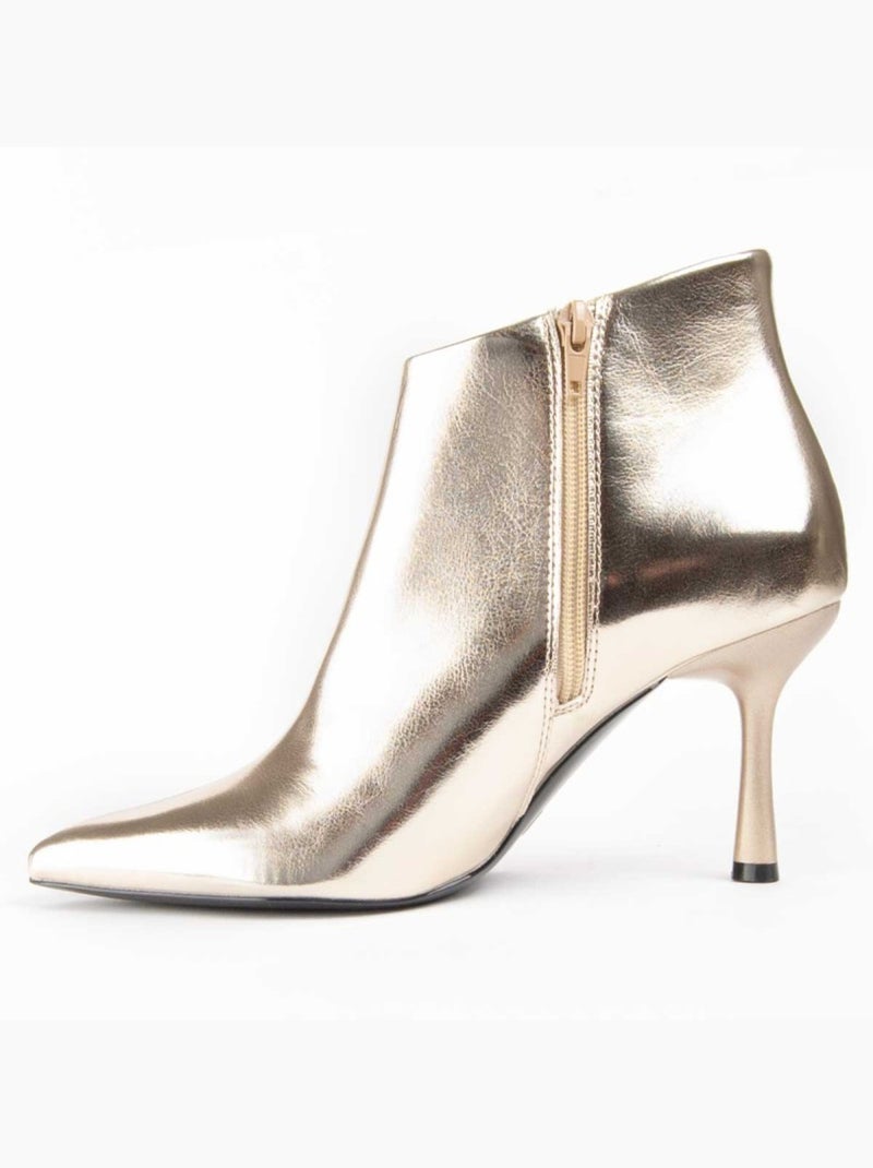 Enkellaars Met Hak Synthetisch Materiaal Montevita Goud/Goudkleurig - Kiabi