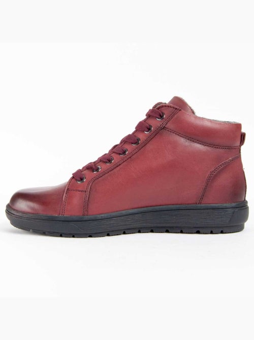Enkellaars Natuurlijk Leer Purapiel - Kiabi Enkellaars Natuurlijk Leer Purapiel - Kiabi