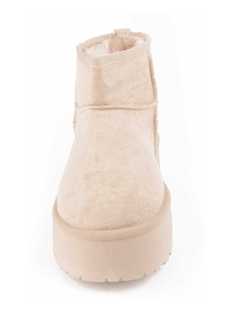 Enkellaars Synthetisch Materiaal Montevita Beige - Kiabi