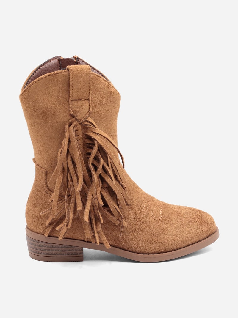 Enkellaarsjes met franjes Camel - Kiabi
