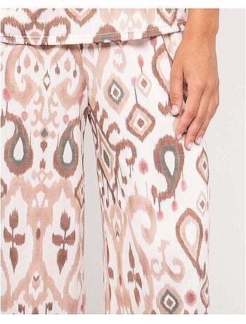 ENOLIA broek met patroon en wijde pasvorm