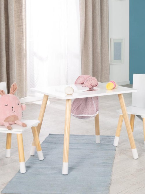 Ensemble 2 chaises et table enfant en bois avec filet de rangement - ROBA - Kiabi Ensemble 2 chaises et table enfant en bois avec filet de rangement - ROBA - Kiabi