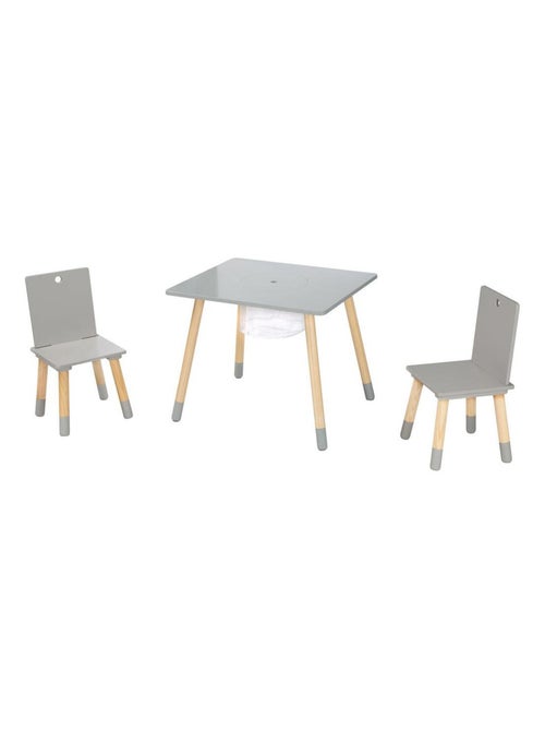 Ensemble 2 chaises et table enfant en bois avec filet de rangement - ROBA - Kiabi Ensemble 2 chaises et table enfant en bois avec filet de rangement - ROBA - Kiabi