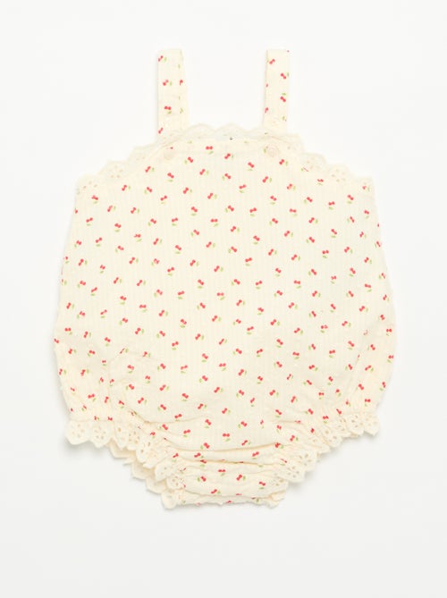 Ensemble 2 pièces - barboteuse + chapeau - Kiabi