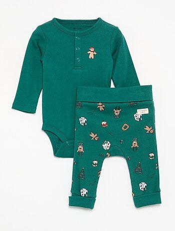 Ensemble 2 pièces - Body à manches longues + legging