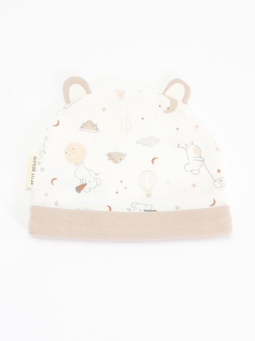 Ensemble 2 pièces -  bonnet et paire de moufles 'Petit Béguin' - Kiabi