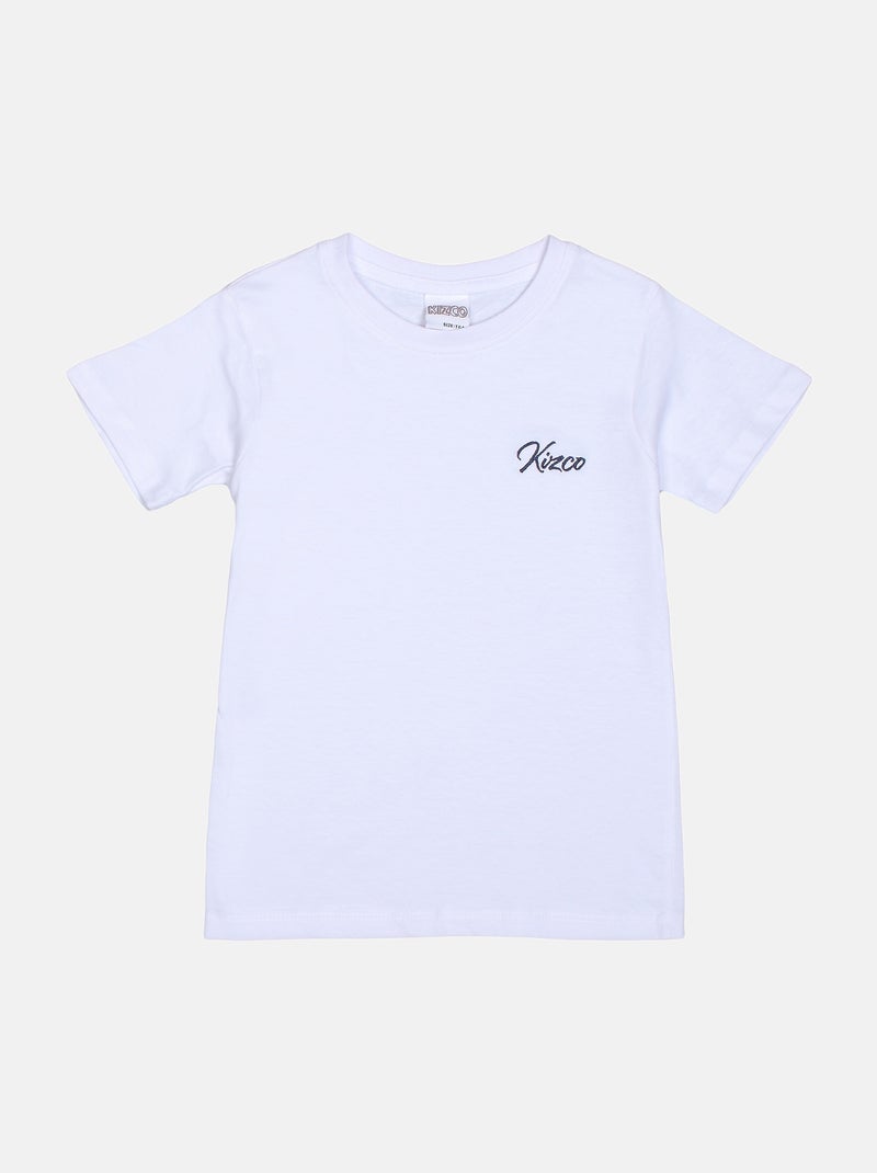 Ensemble  2 pièces - Kizco Blanc Bleu marine - Kiabi