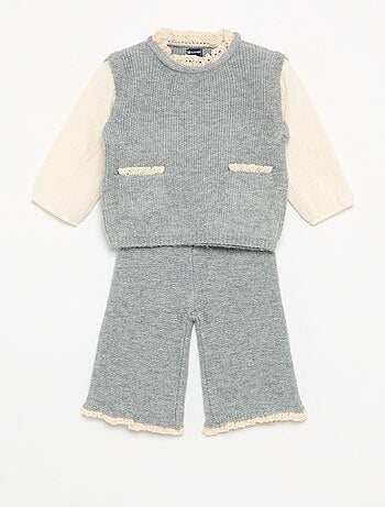 Ensemble 2 pièces - pull 2 en 1 + legging
