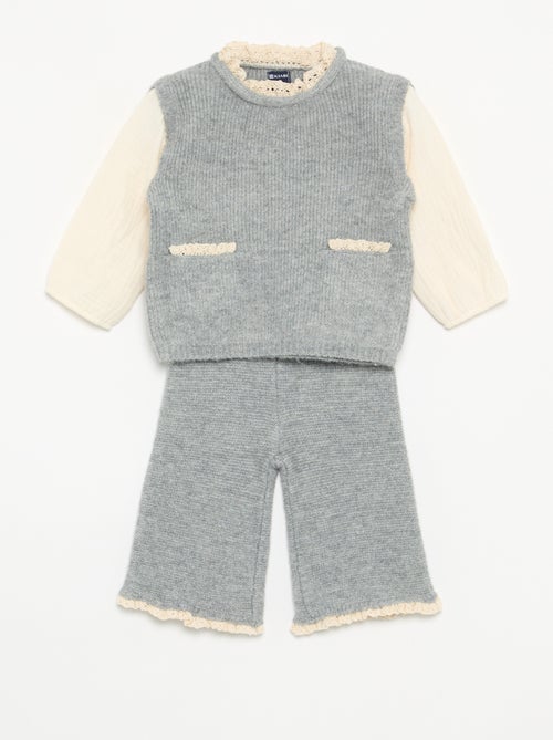 Ensemble 2 pièces - pull 2 en 1 + legging - Kiabi