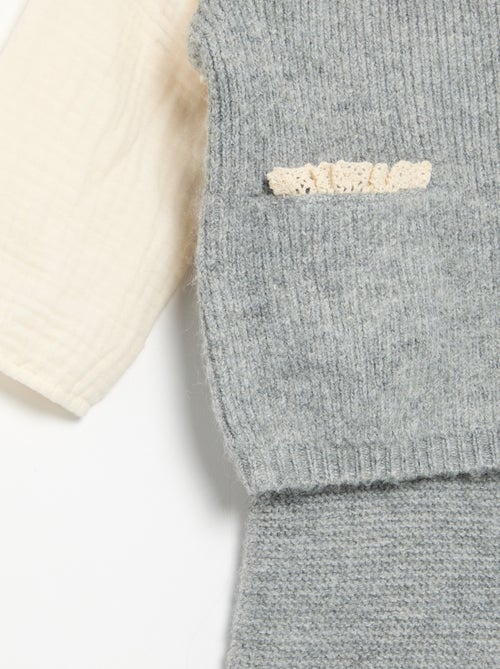 Ensemble 2 pièces - pull 2 en 1 + legging - Kiabi
