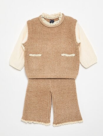 Ensemble 2 pièces - pull 2 en 1 + legging