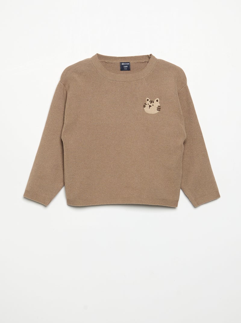 Ensemble 2 pièces - Pull + pantalon Marron - Kiabi