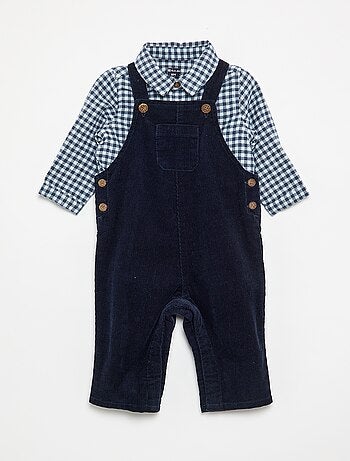 Ensemble 2 pièces - Salopette longue + Chemise à manches longues
