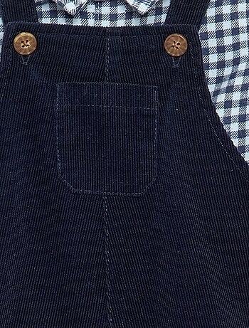 Ensemble 2 pièces - Salopette longue + Chemise à manches longues