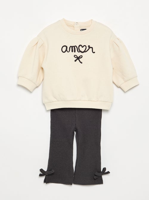 Ensemble 2 pièces - sweat + pantalon - Kiabi